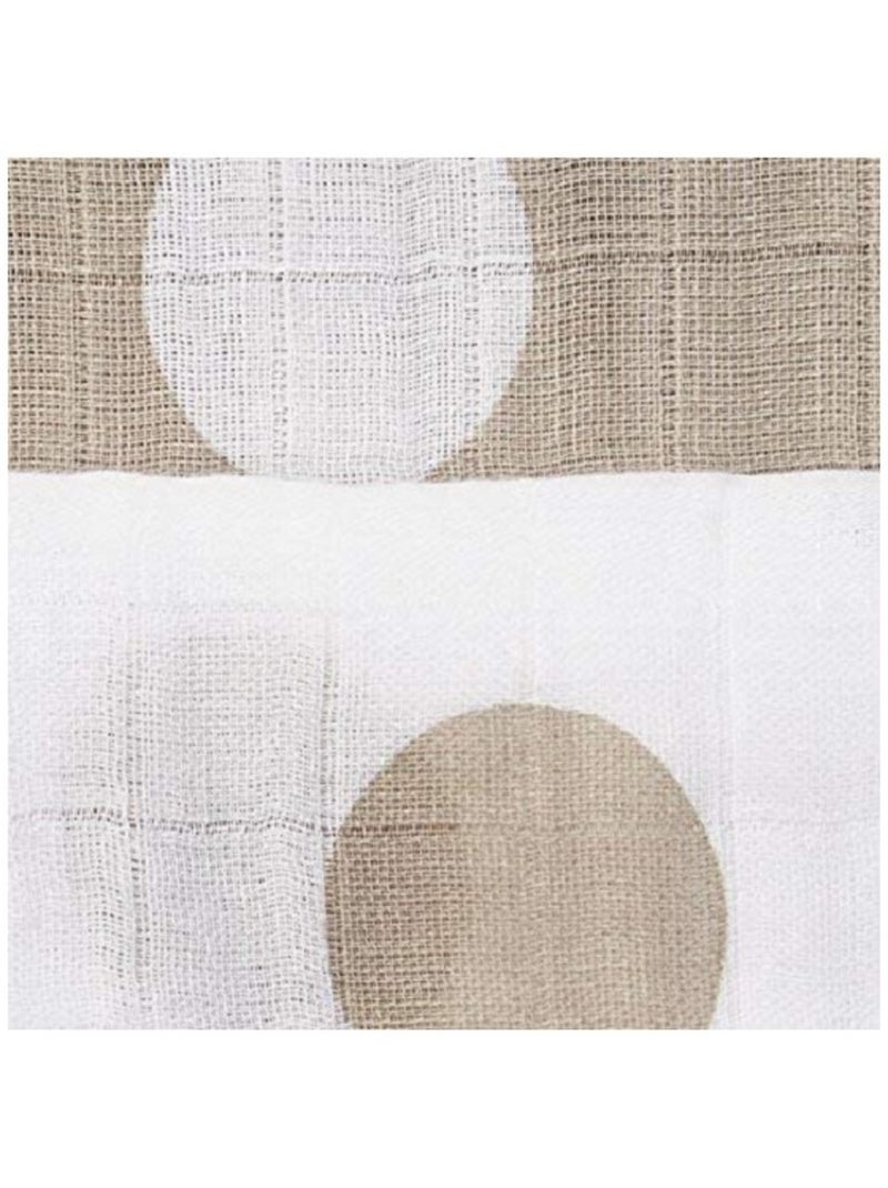 Pack 2 langes - pois taupes Blanc - Kiabi
