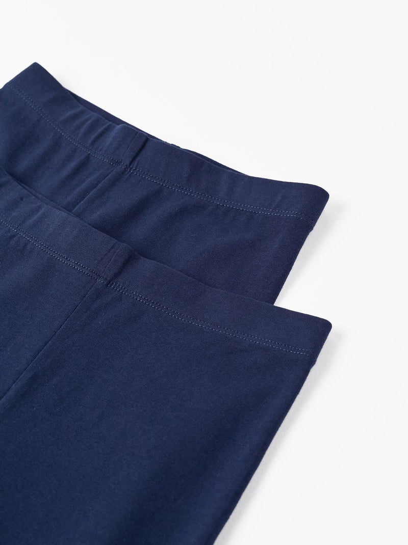 Pack 2 Leggings Bleu nuit - Kiabi