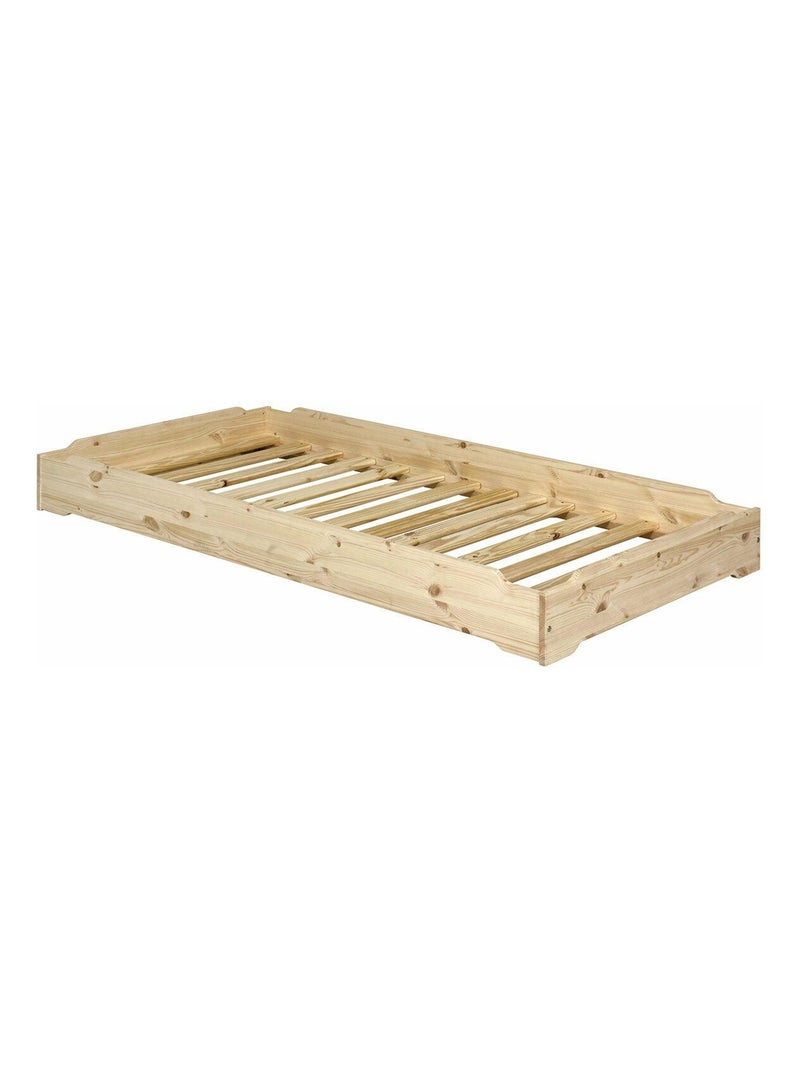 Pack 2 lits empilables et 2 matelas Jelly - AKITEN RETAIL Marron - Kiabi