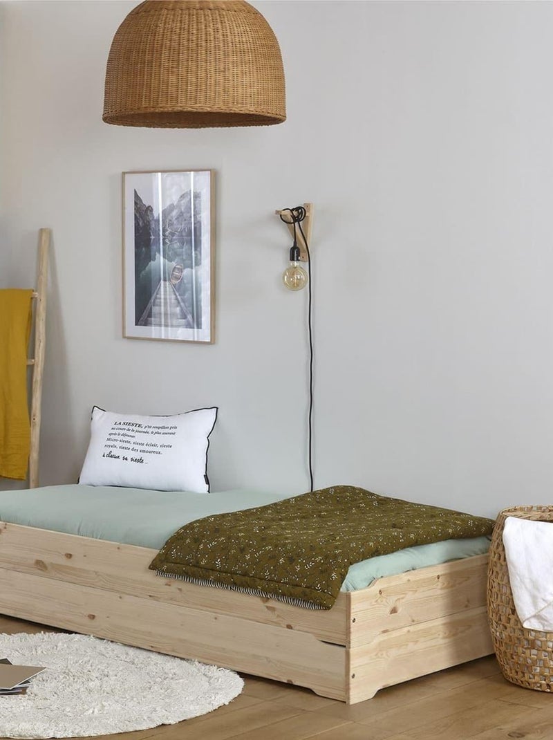 Pack 2 lits empilables et 2 matelas Jelly - AKITEN RETAIL Marron - Kiabi