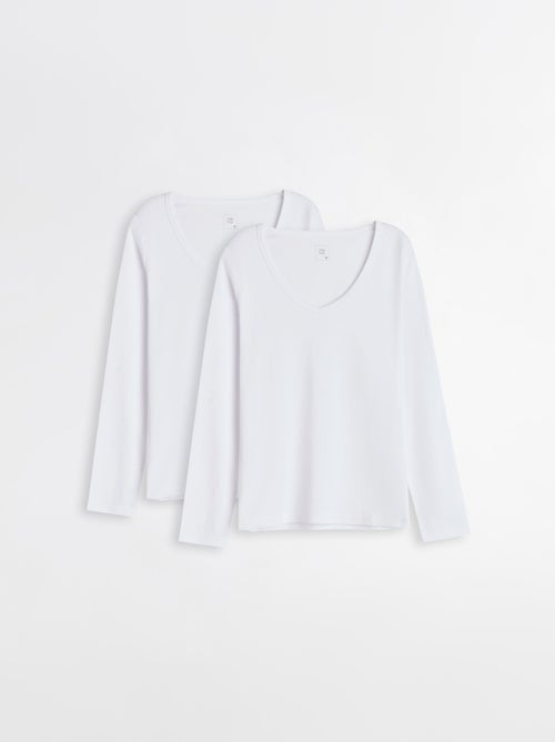 Pack 2 Maillots de Corps Manches Longues - Kiabi