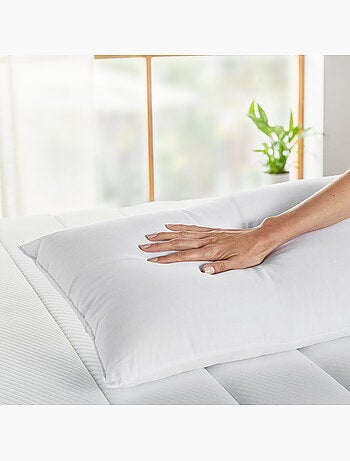 Pack 2 Oreillers Antiallergique en Fibre Housse 100% Coton