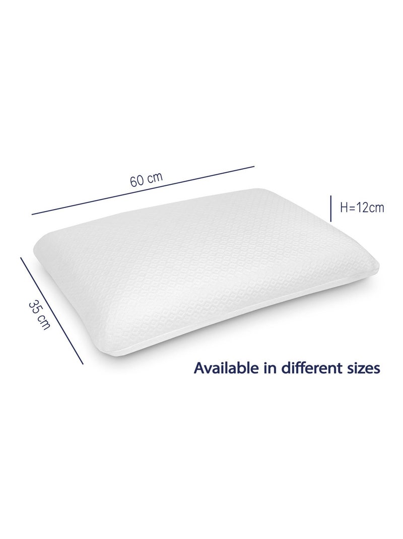 Pack 2 Oreillers Confort 12 CM ,Mousse à mémoire de forme. Déhoussable. Ergonomique N/A - Kiabi