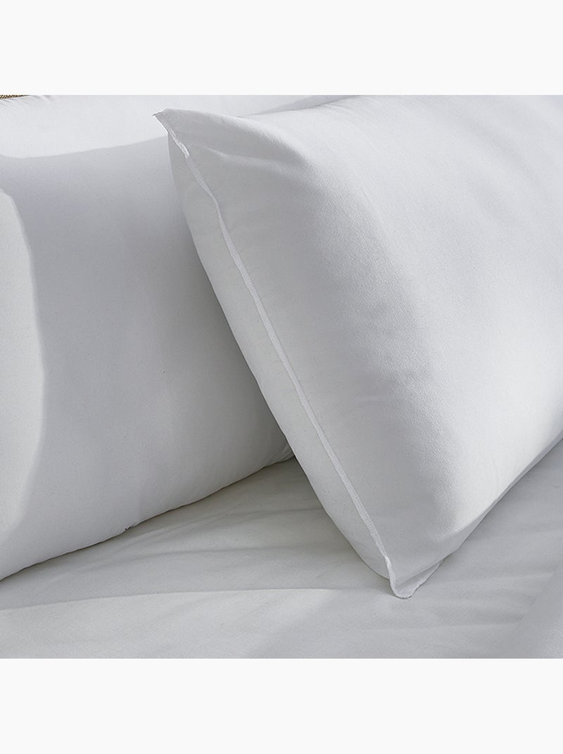 Pack 2 Oreillers en fibre Traitement antibactérien Blanc - Kiabi