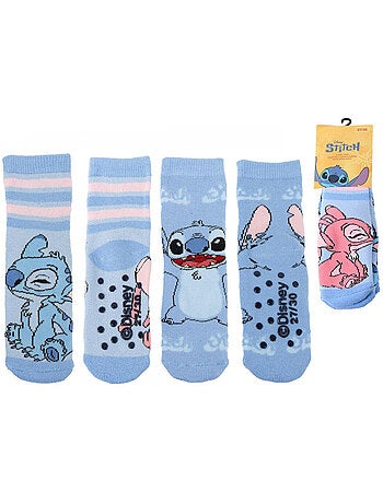 Pack 2 paires chaussettes antidérapantes Stitch