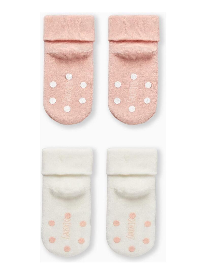 Pack 2 Paires de Chaussettes Antidérapantes pour Bébé Fille