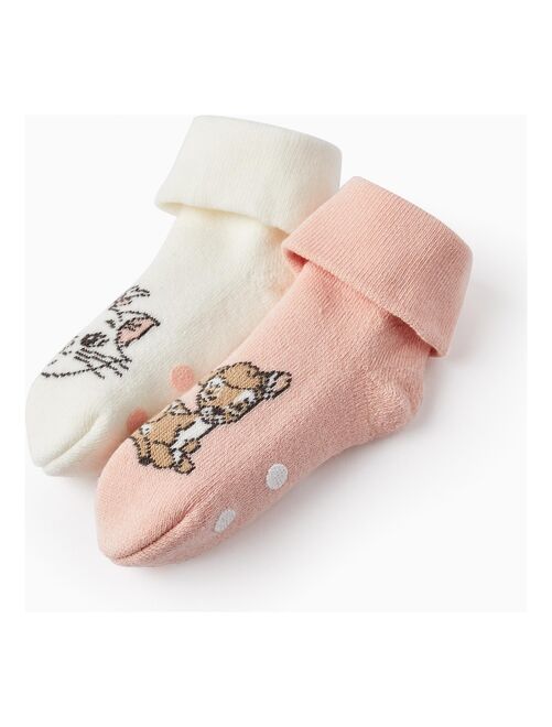 Generic Paire de Chaussettes Antidérapantes pour bébé fille , ROSE ,  couleur aléatoire - Prix pas cher