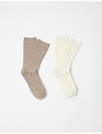 Pack 2 paires de chaussettes en laine, MO Fashion