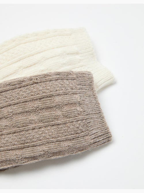 Pack 2 paires de chaussettes en laine, MO Fashion - Kiabi