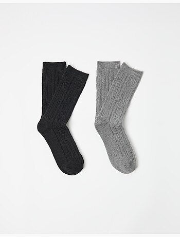 Pack 2 paires de chaussettes en laine, MO Fashion