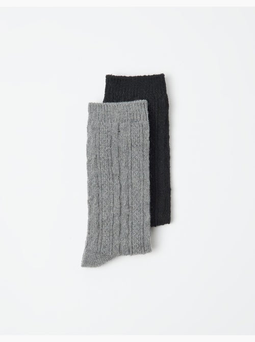 Pack 2 paires de chaussettes en laine, MO Fashion - Kiabi