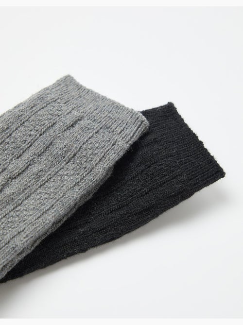 Pack 2 paires de chaussettes en laine, MO Fashion - Kiabi