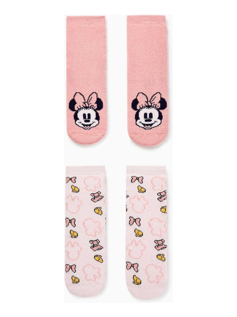 Pack 2 Paires de Chaussettes Épaisses Antidérapantes pour Fille 'Minnie'   MINNIE Multicolore - Kiabi