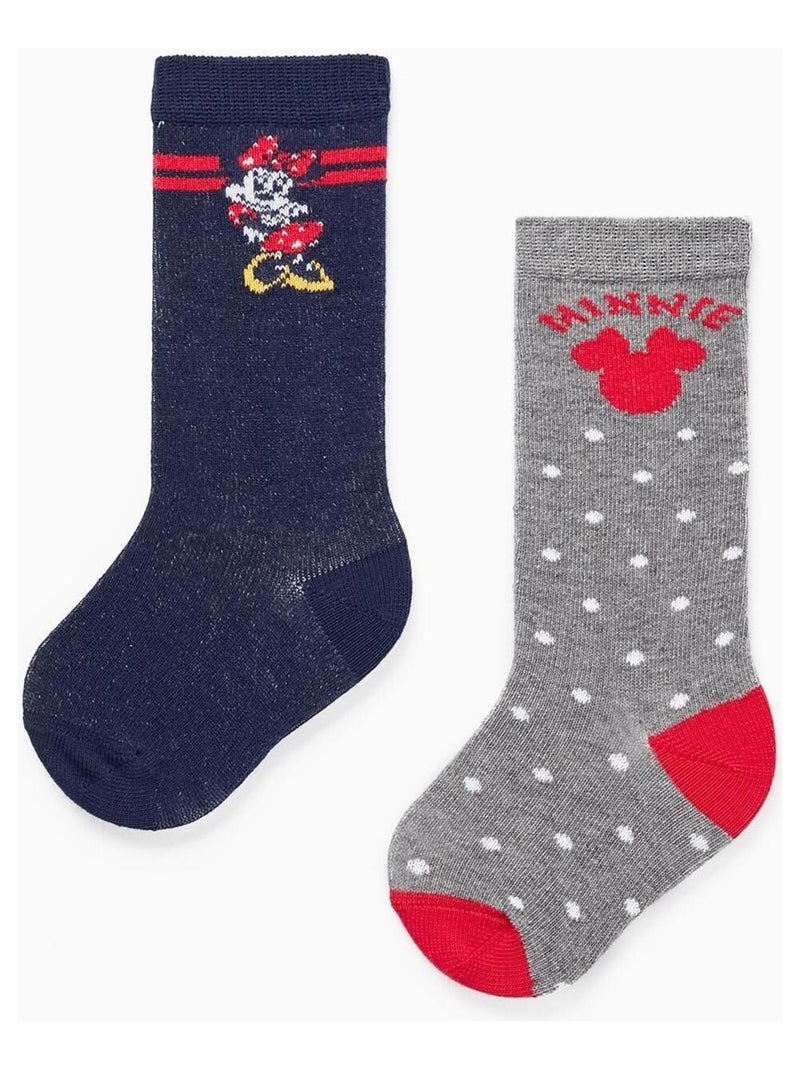Pack 2 Paires de Chaussettes pour Bébé Fille 'Minnie'   MINNIE Multicolore - Kiabi