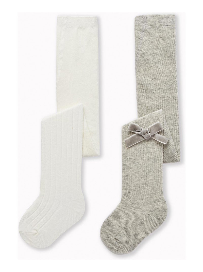 Pack 2 Paires de Collants en Maille pour Bébé Fille  ESSENTIALS LINE Multicolore - Kiabi