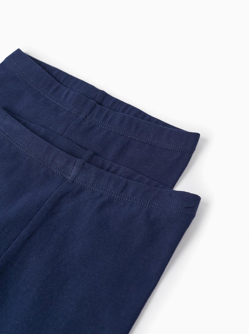 Pack 2 Paires de Leggings Bleu foncé - Kiabi
