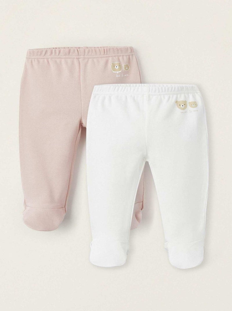 Pack 2 Pantalon pour Nouveau-Né et Bébé Fille 'Ursinhos'   ESSENTIALS LINE Multicolore - Kiabi