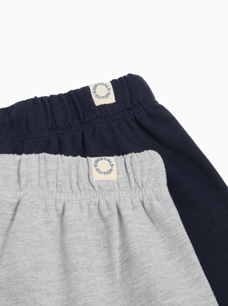 Pack 2 Pantalons Peluche Bleu - Kiabi