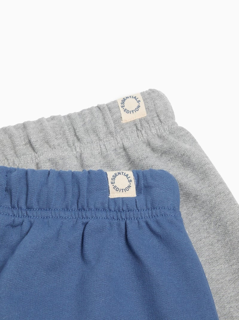 Pack 2 Pantalons Peluche Bleu - Kiabi
