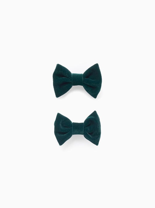 Pack 2 Pinces à Cheveux avec Nœud en Velours - Kiabi