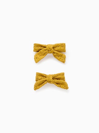 Pack 2 Pinces à Cheveux avec Nœuds en Broderie Anglaise