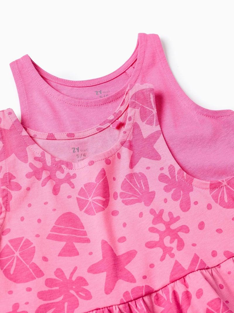 Pack 2 Robes en Coton Rose - Kiabi