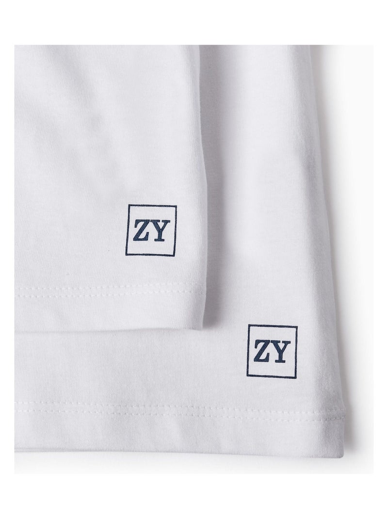 Pack 2 T-shirts à manches longues Blanc - Kiabi