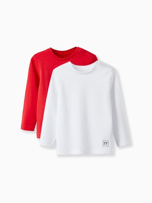 Pack 2 T-shirts à manches longues - Kiabi