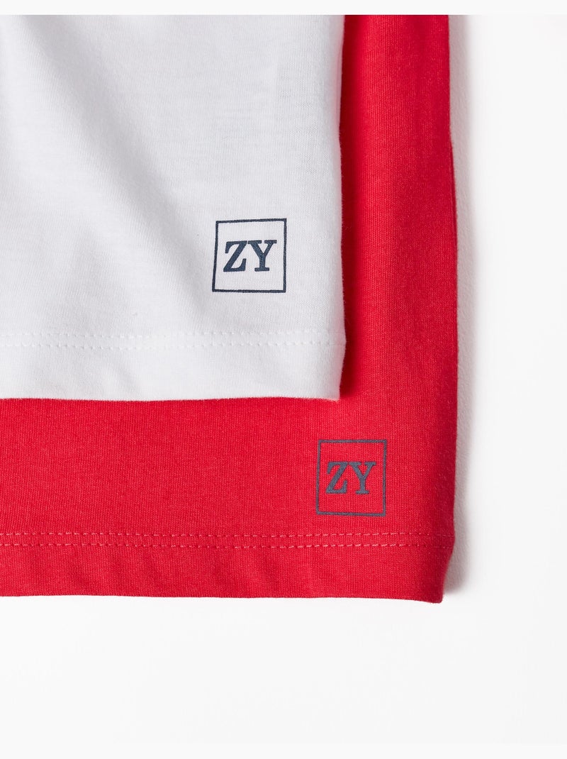 Pack 2 T-shirts à manches longues Rouge - Kiabi