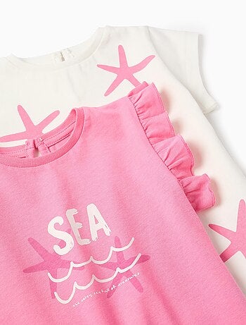 Pack 2 T-shirts avec Motifs et Imprimés