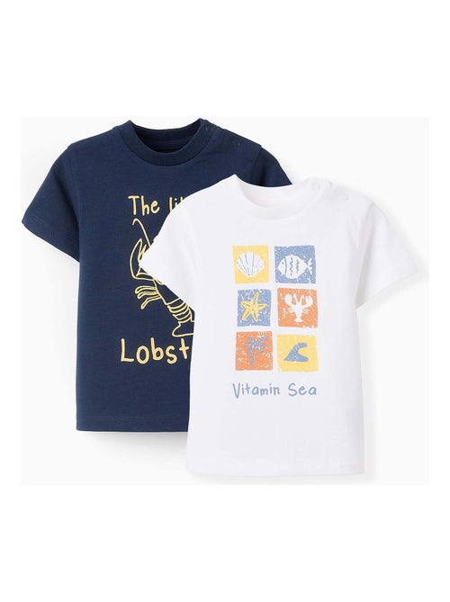 Pack 2 T-shirts en Coton - Kiabi