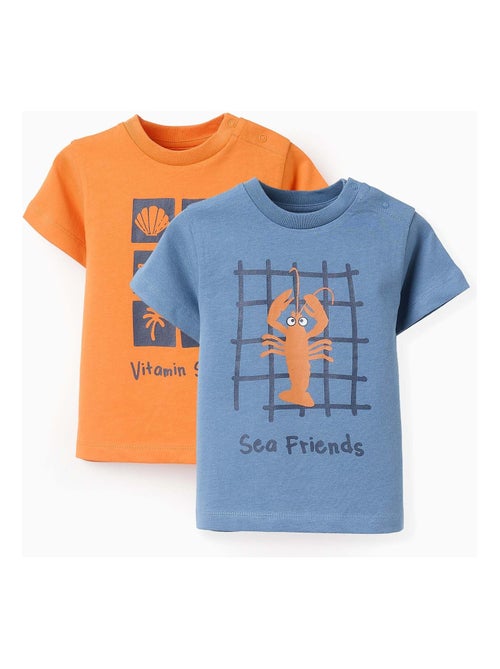 Pack 2 T-shirts en Coton - Kiabi