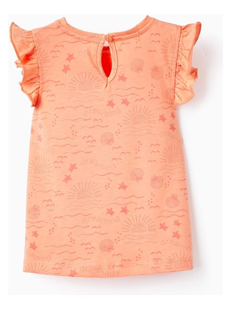 T-shirt M&S Pour Bébé Fille - Manches Courtes Motif Tacheté - Taille 6-9 Mois - Neuf Avec étiquette