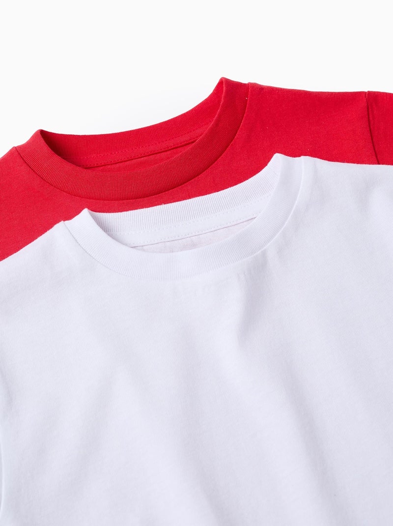 Pack 2 T-shirts en Coton Rouge - Kiabi