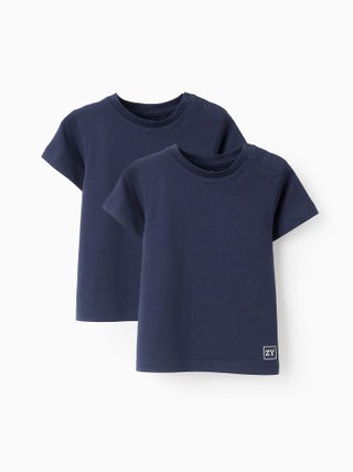 Pack 2 T-shirts Unis en Coton