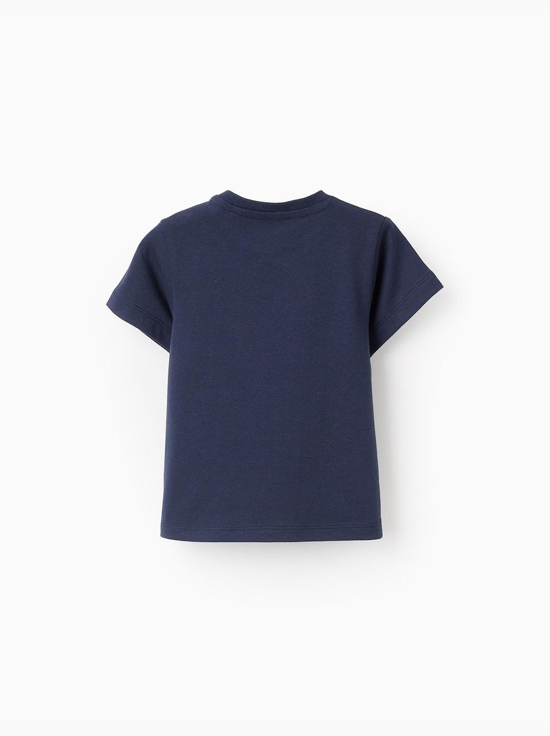 Pack 2 T-shirts Unis en Coton Bleu foncé - Kiabi