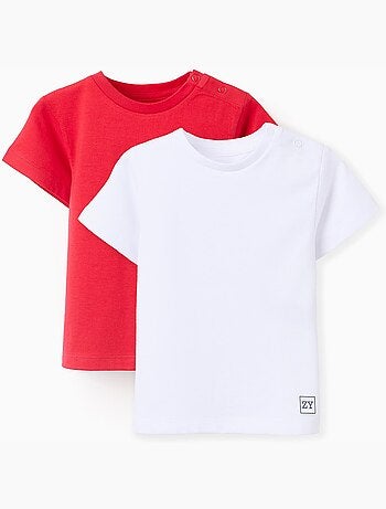 Pack 2 T-shirts Unis en Coton