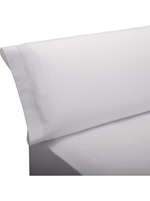Pack 2 Taies d'oreiller 100% coton Blanc - Kiabi