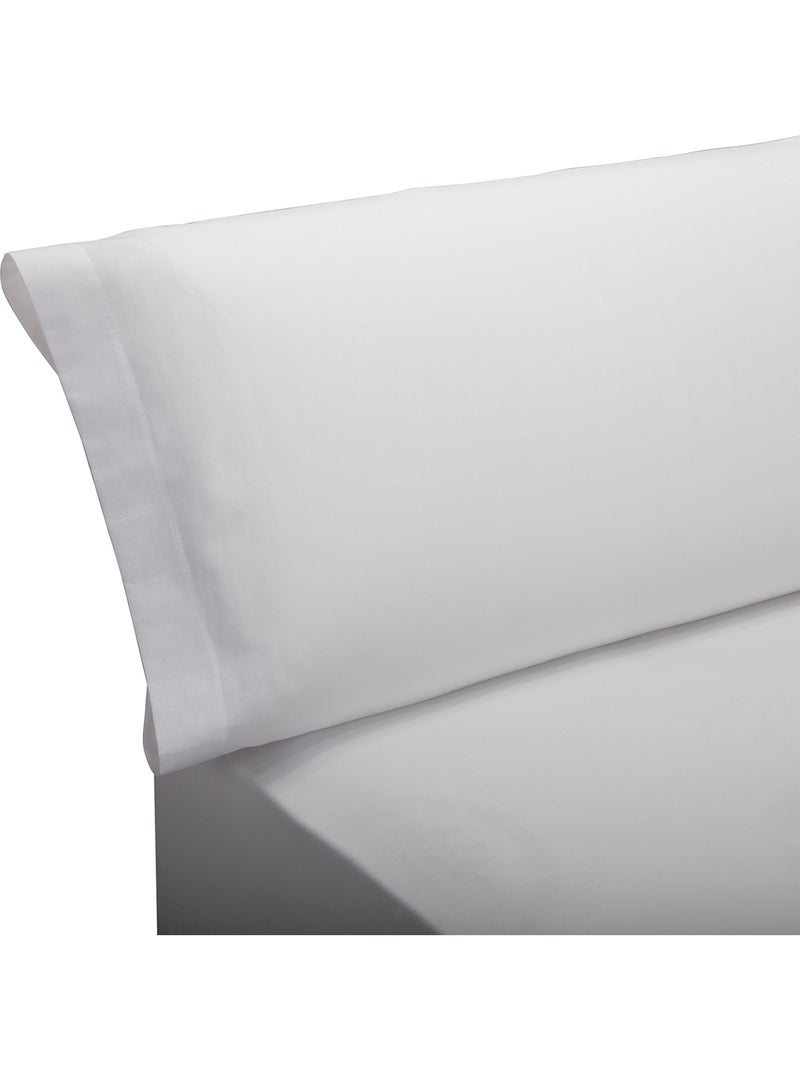 Pack 2 Taies d'oreiller 100% coton Blanc Blanc - Kiabi