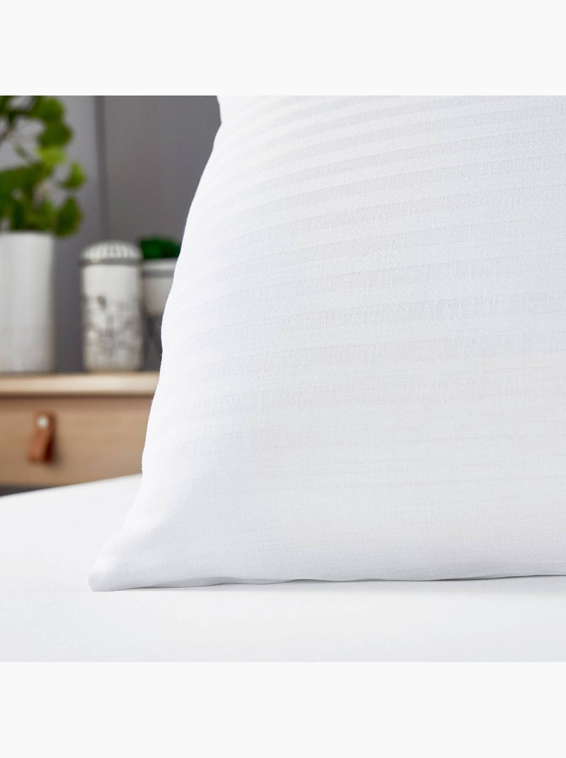 Pack 2 Taies d'Oreiller 100% Coton Respirant Blanc - Kiabi