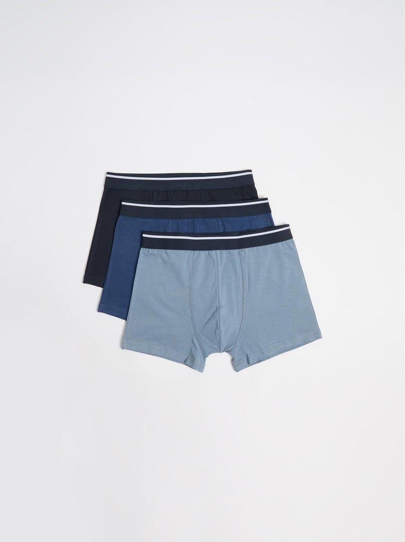 Pack 3 Boxers Bleu - Kiabi