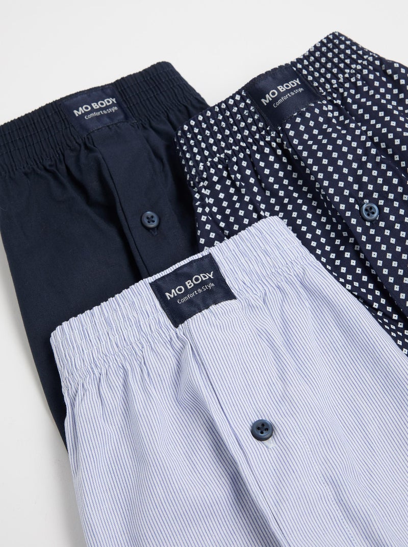 Pack 3 Boxers Bleu - Kiabi