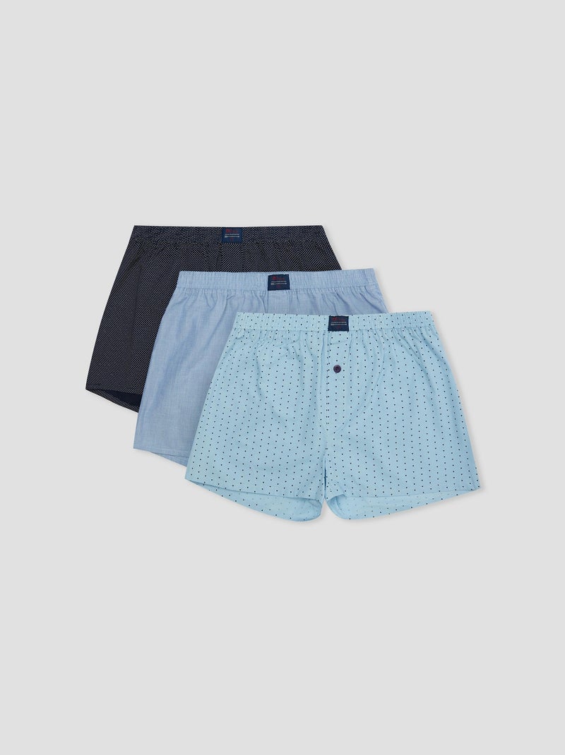 Pack 3 Boxers Bleu - Kiabi