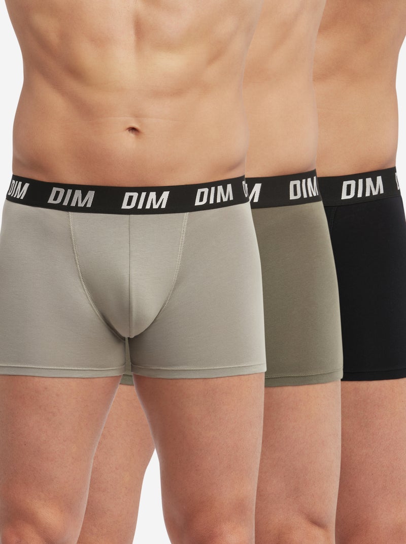 Pack 3 Boxers 'Dim' Vert - Kiabi