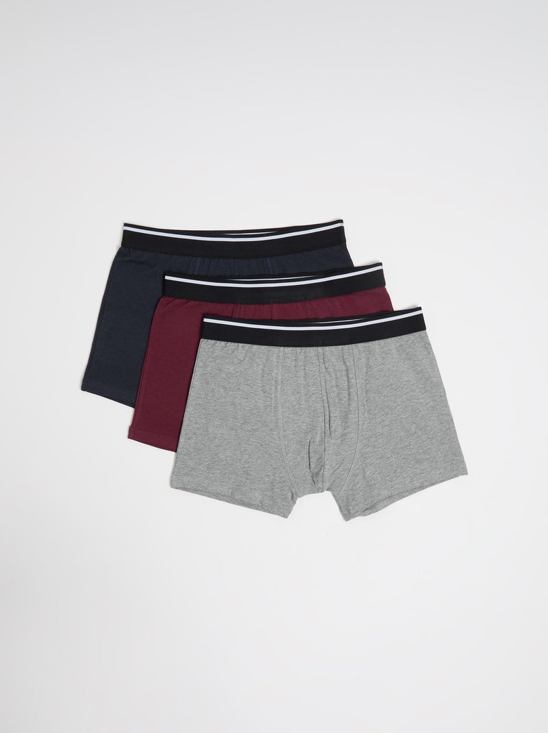 Pack 3 Boxers Gris - Kiabi