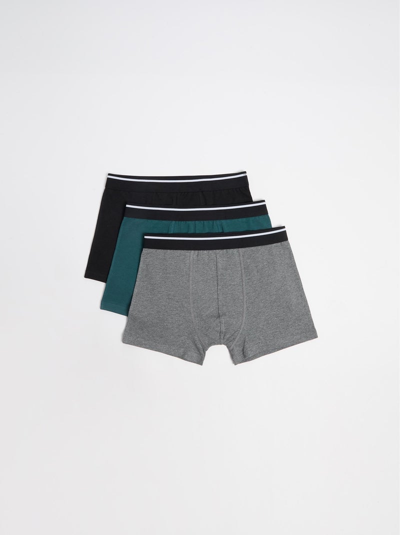 Pack 3 Boxers Vert - Kiabi