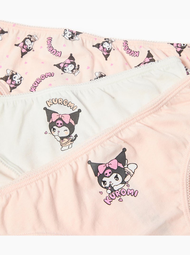 Pack 3 culottes 'Kuromi', MO Fashion Blanc Rose - Kiabi