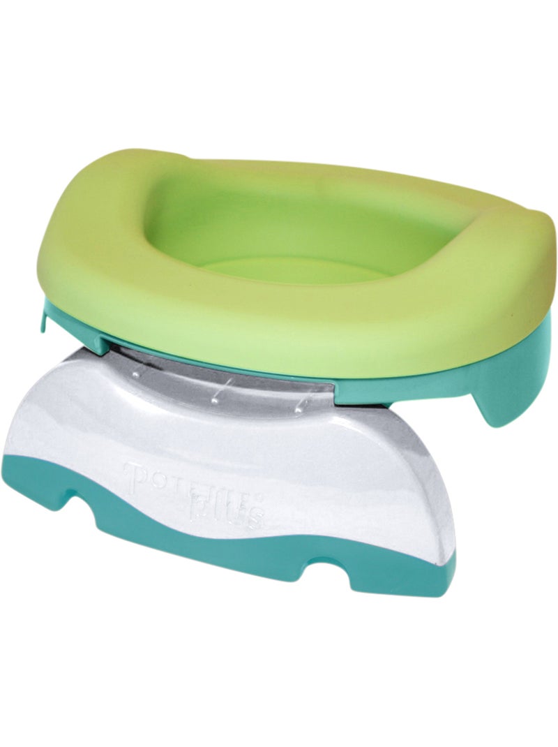 Pack 3 en 1 - Pot de voyages et réducteur de toilettes transformable en pot de maison Vert - Kiabi