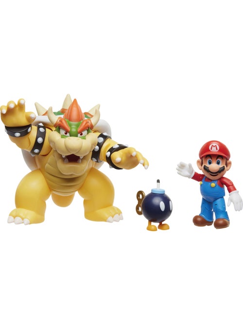 Pack 3 Figurines Mario Vs Bowser Lava Battle - Jakks Pacific - Kiabi