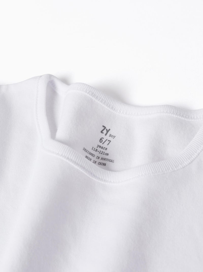 Pack 3 Maillots de Corps avec Effet Thermique Blanc - Kiabi